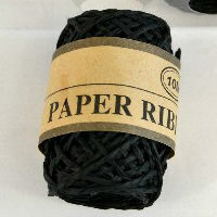 Fekete sodrott papírzsinór, papír pékzsineg