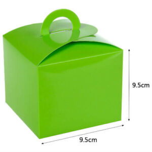 Zöld papír süteményes doboz, party doboz 6 db