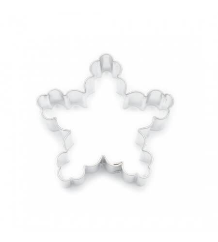 Ötágú fodros csillag karácsonyi sütikiszúró forma 5,5 cm